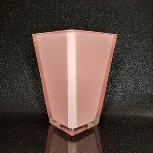 Pink Glass Flower Vase.